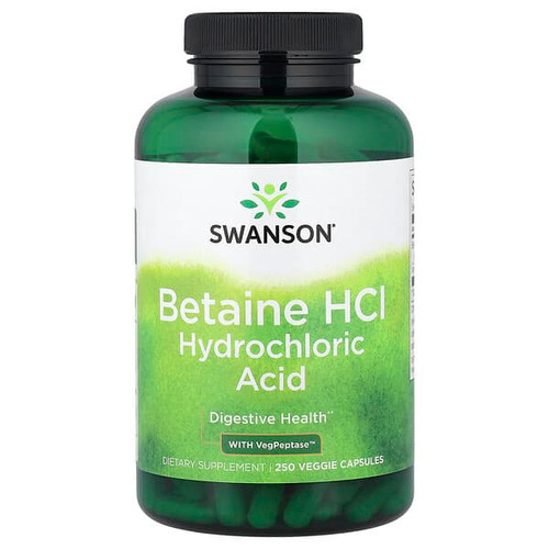 <img alt="Swanson Vitamins, Betaine HCl Hydrochloric Acid with VegPeptase, 250 Veggie Capsules" title="Swanson Vitamins, Betaine HCl Hydrochloric Acid with VegPeptase, 250 Veggie Capsules,087614013503"