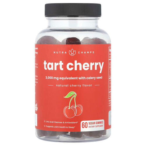 <img alt="NutraChamps, Tart Cherry, Natural Cherry, 60 Vegan Gummies" title="NutraChamps, Tart Cherry, Natural Cherry, 60 Vegan Gummies,621983500648"