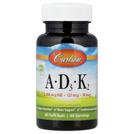 <img alt="Carlson, Vitamins A - D3 - K2, 60 Soft Gels" title="Carlson, Vitamins A - D3 - K2, 60 Soft Gels,088395119002"