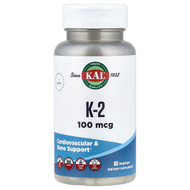 <img alt="KAL, K-2, 100 mcg, 60 VegCaps" title="KAL, K-2, 100 mcg, 60 VegCaps,021245565093"