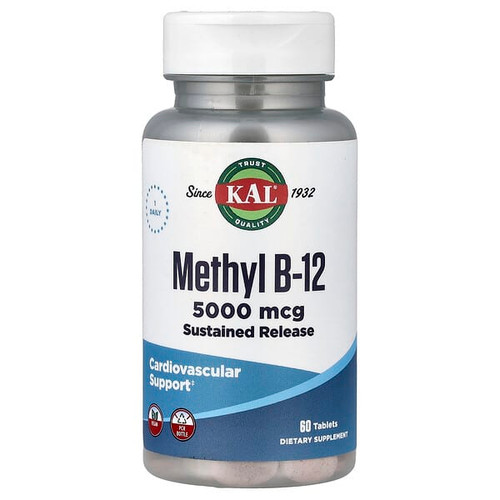 <img alt="KAL, Methyl B-12, Sustained Release, 5,000 mcg, 60 Tablets" title="KAL, Methyl B-12, Sustained Release, 5,000 mcg, 60 Tablets,021245535706"
