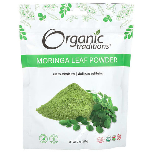 <img alt="Organic Traditions, Moringa Leaf Powder, 7 oz (200 g)" title="Organic Traditions, Moringa Leaf Powder, 7 oz (200 g),627733010610"