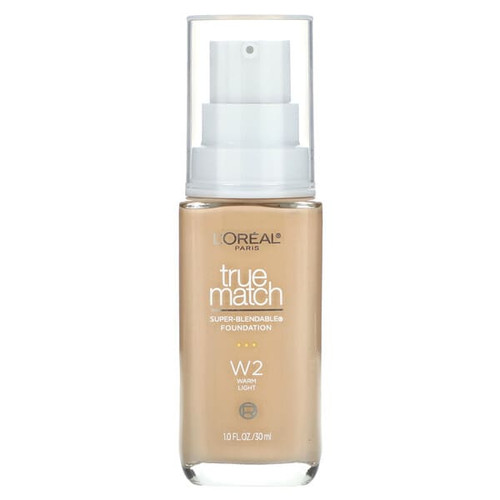 <img alt="LOreal, True Match, Super-Blendable Foundation, W2 Warm Light, 1 fl oz (30 ml)" title="LOreal, True Match, Super-Blendable Foundation, W2 Warm Light, 1 fl oz (30 ml),071249671757"