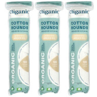 <img alt="Cliganic, Organic Cotton Rounds Infused With Argan Oil , 3 Packs, (100 Cotton Rounds) Each" title="Cliganic, Organic Cotton Rounds Infused With Argan Oil , 3 Packs, (100 Cotton Rounds) Each,810057563508"