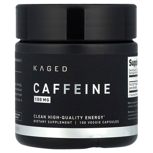 <img alt="Kaged, Caffeine, 100 mg, 100 Veggie Capsules" title="Kaged, Caffeine, 100 mg, 100 Veggie Capsules,850045966423"
