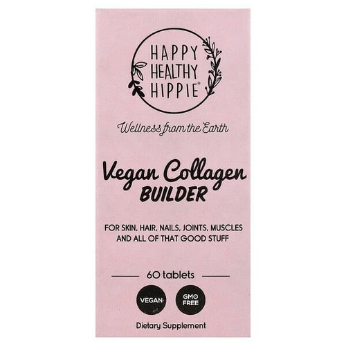 <img alt="Happy Healthy Hippie, Vegan Collagen Builder, 60 Tablets" title="Happy Healthy Hippie, Vegan Collagen Builder, 60 Tablets,850044059058"