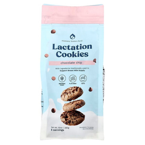 <img alt="Mommy Knows Best, Lactation Cookies, Chocolate Chip, 10 oz (283 g)" title="Mommy Knows Best, Lactation Cookies, Chocolate Chip, 10 oz (283 g),850053977060"