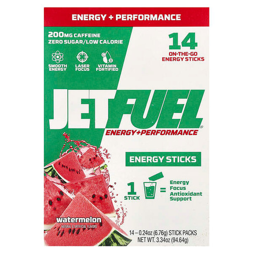 <img alt="GAT, JetFuel, Energy + Performance, Energy Sticks, Watermelon, 14 Stick Packs, 0.24 oz (6.76 g) Each" title="GAT, JetFuel, Energy + Performance, Energy Sticks, Watermelon, 14 Stick Packs, 0.24 oz (6.76 g) Each,850056770071"