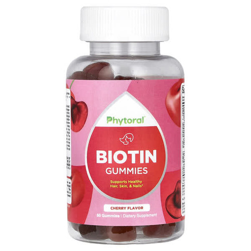 <img alt="Phytoral, Biotin Gummies, Cherry , 60 Gummies" title="Phytoral, Biotin Gummies, Cherry , 60 Gummies,850019770292"
