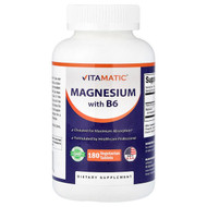 <img alt="Vitamatic, Magnesium with B6, 180 Vegetarian Tablets" title="Vitamatic, Magnesium with B6, 180 Vegetarian Tablets,810078472278"