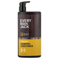 <img alt="Every Man Jack, 2 In 1 Shampoo + Conditioner, Sandalwood, 16 fl oz (473 ml)" title="Every Man Jack, 2 In 1 Shampoo + Conditioner, Sandalwood, 16 fl oz (473 ml),878639016941"