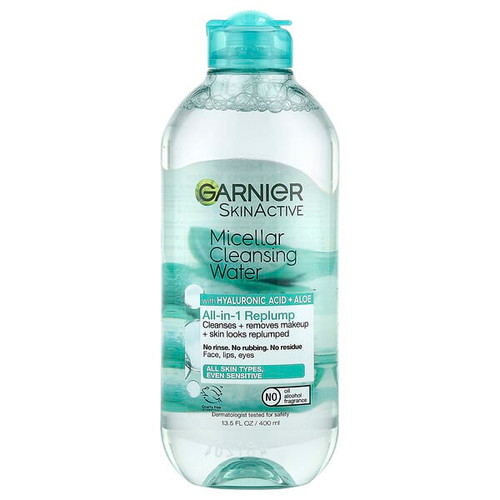 <img alt="Garnier, SkinActive, Micellar Cleansing Water with Hyaluronic Acid + Aloe, 13.5 fl oz (400 ml)" title="Garnier, SkinActive, Micellar Cleansing Water with Hyaluronic Acid + Aloe, 13.5 fl oz (400 ml),603084073825"
