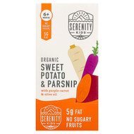 <img alt="Serenity Kids, Organic Sweet Potato & Parsnip with Purple Carrot & Olive Oil, 6+ Months, 6 Pouches, 3.5 oz (99 g) Each" title="Serenity Kids, Organic Sweet Potato & Parsnip with Purple Carrot & Olive Oil, 6+ Months, 6 Pouches, 3.5 oz (99 g) Each,850000411425"