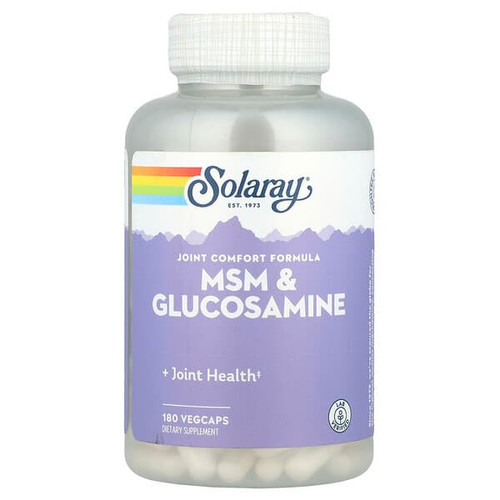 <img alt="Solaray, MSM & Glucosamine, 180 VegCaps" title="Solaray, MSM & Glucosamine, 180 VegCaps,076280008562"