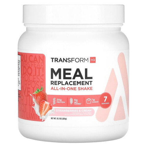 <img alt="TransformHQ, Meal Replacement, All-In-One Shake, Strawberries & Cream, 10.3 oz (287 g)" title="TransformHQ, Meal Replacement, All-In-One Shake, Strawberries & Cream, 10.3 oz (287 g),850002451054"