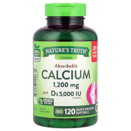 <img alt="Natures Truth, Absorbable Calcium Plus D3, 120 Quick Release Softgels" title="Natures Truth, Absorbable Calcium Plus D3, 120 Quick Release Softgels,840093100672"