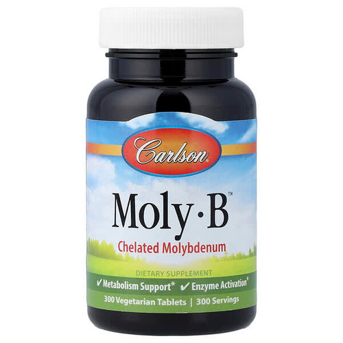 <img alt="Carlson, Moly-B,  Chelated Molybdenum, 300 Vegetarian Tablets (500 mcg per Tablet)" title="Carlson, Moly-B,  Chelated Molybdenum, 300 Vegetarian Tablets (500 mcg per Tablet),088395056437"