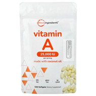 <img alt="Micro Ingredients, Vitamin A, 7,500 mcg (25,000 IU), 500 Softgels" title="Micro Ingredients, Vitamin A, 7,500 mcg (25,000 IU), 500 Softgels,850074438151"