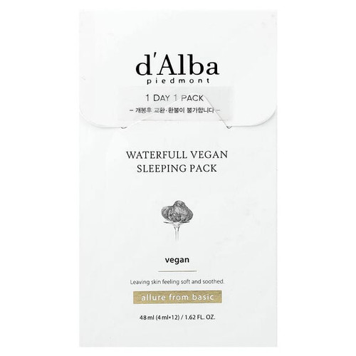 <img alt="dAlba, Waterfull Vegan Sleeping Pack, 12 Packs, 0.13 fl oz  (4 ml) Each" title="dAlba, Waterfull Vegan Sleeping Pack, 12 Packs, 0.13 fl oz  (4 ml) Each,8809782556970"