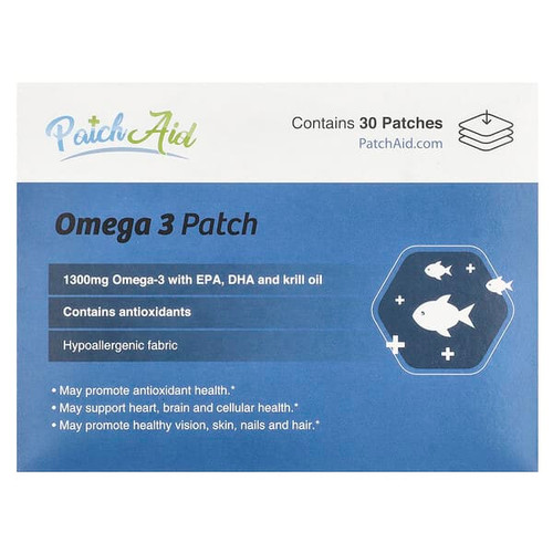 <img alt="PatchAid, Omega 3 Patch , 30 Patches" title="PatchAid, Omega 3 Patch , 30 Patches,791617205352"