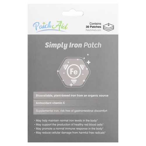 <img alt="PatchAid, Simply Iron Patch, 30 Patches" title="PatchAid, Simply Iron Patch, 30 Patches,810210300353"