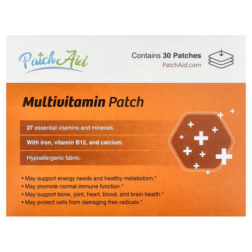 <img alt="PatchAid, Multivitamin Patch, 30 Patches" title="PatchAid, Multivitamin Patch, 30 Patches,791617200180"
