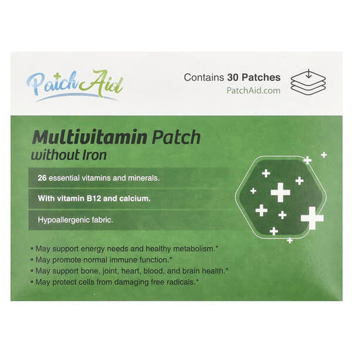 <img alt="PatchAid, Multivitamin Patch without Iron , 30 Patches" title="PatchAid, Multivitamin Patch without Iron , 30 Patches,737669280169"