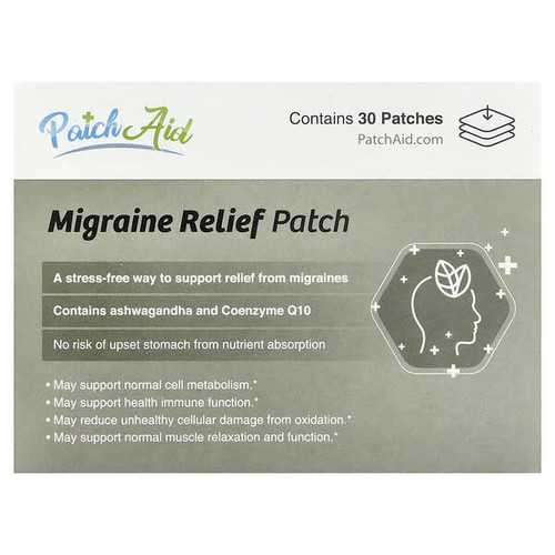 <img alt="PatchAid, Migraine Relief Patch, 30 Patches" title="PatchAid, Migraine Relief Patch, 30 Patches,737669296801"