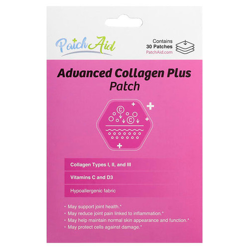 <img alt="PatchAid, Advanced Collagen Plus Patch, 30 Patches" title="PatchAid, Advanced Collagen Plus Patch, 30 Patches,810210300216"