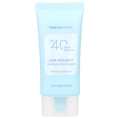 <img alt="Thank You Farmer, Sun Project, Moisture Sun Cream, SPF 40, 1.69 fl oz (50 ml)" title="Thank You Farmer, Sun Project, Moisture Sun Cream, SPF 40, 1.69 fl oz (50 ml),8809454983196"