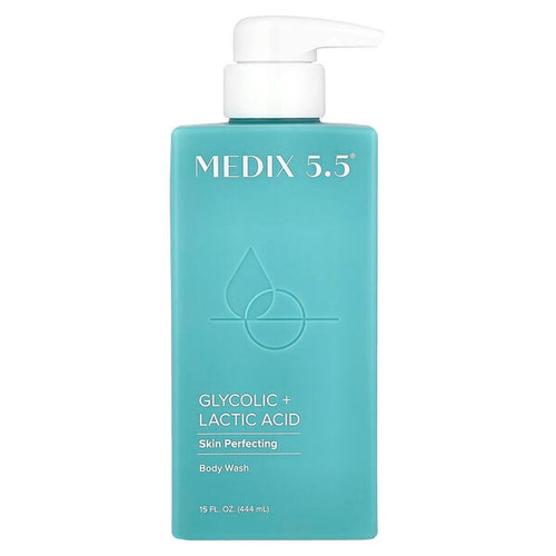 <img alt="Medix 5.5, Body Wash, Skin Perfecting, Glycolic + Lactic Acid, 15 fl oz (444 ml)" title="Medix 5.5, Body Wash, Skin Perfecting, Glycolic + Lactic Acid, 15 fl oz (444 ml),810400035980"