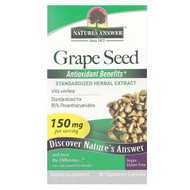 <img alt="Natures Answer, Grape Seed, 150 mg, 60 Vegetarian Capsules" title="Natures Answer, Grape Seed, 150 mg, 60 Vegetarian Capsules,083000163975"