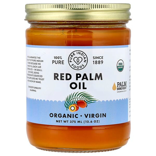 <img alt="Pure Indian Foods, Red Palm Oil, 12.6 oz (375 ml)" title="Pure Indian Foods, Red Palm Oil, 12.6 oz (375 ml),850035485149"