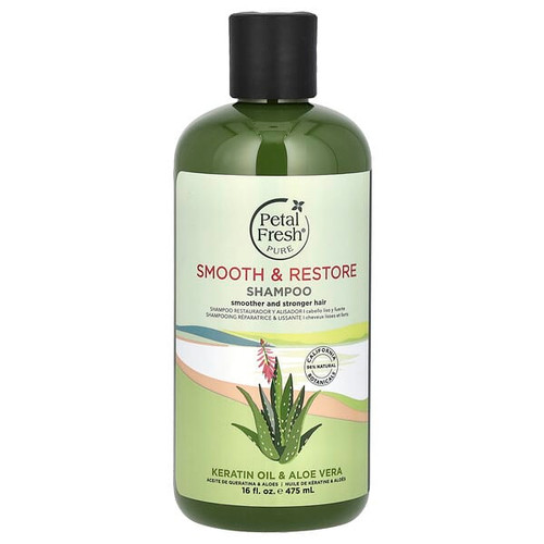 <img alt="Petal Fresh, Pure, Smooth & Restore Shampoo, Keratin Oil & Aloe Vera, 16 fl oz (475 ml)" title="Petal Fresh, Pure, Smooth & Restore Shampoo, Keratin Oil & Aloe Vera, 16 fl oz (475 ml),713708724528"