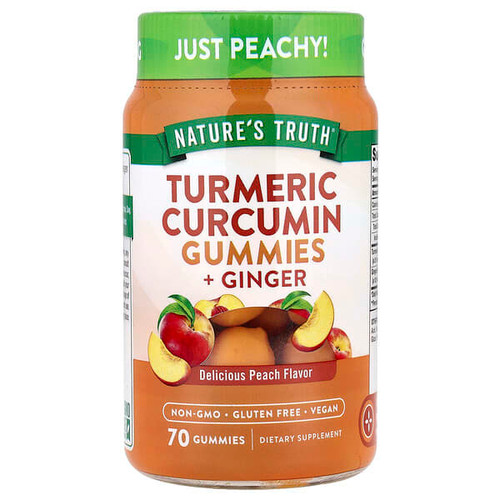 <img alt="Natures Truth, Turmeric Curcumin + Ginger Gummies , Delicious Peach, 70 Gummies" title="Natures Truth, Turmeric Curcumin + Ginger Gummies , Delicious Peach, 70 Gummies,840093113764"