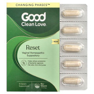 <img alt="Good Clean Love, Reset, Vaginal Homeopathic Suppository, 10 Gelatin Suppositories" title="Good Clean Love, Reset, Vaginal Homeopathic Suppository, 10 Gelatin Suppositories,893268000277"