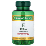 <img alt="Natures Bounty, Vitamin E, 180 mg, 120 Rapid Release Softgels" title="Natures Bounty, Vitamin E, 180 mg, 120 Rapid Release Softgels,074312017513"