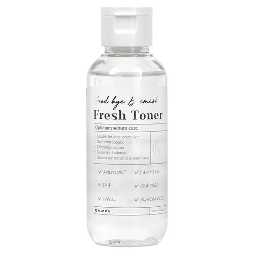 <img alt="Mizon, Good Bye Blemish, Fresh Toner, 4.05 fl oz (120 ml)" title="Mizon, Good Bye Blemish, Fresh Toner, 4.05 fl oz (120 ml),8809663753504"