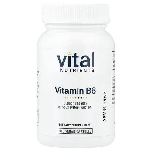 <img alt="Vital Nutrients, Vitamin B6, 100 Vegan Capsules (100 mg per Capsule)" title="Vital Nutrients, Vitamin B6, 100 Vegan Capsules (100 mg per Capsule),693465513118"
