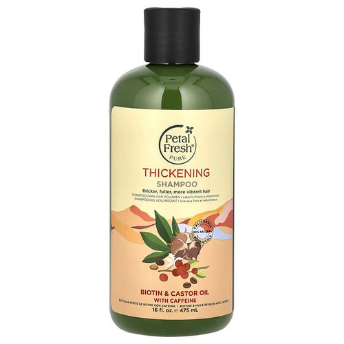 <img alt="Petal Fresh, Pure, Thickening Shampoo, Biotin & Castor Oil With Caffeine, 16 fl oz (475 ml)" title="Petal Fresh, Pure, Thickening Shampoo, Biotin & Castor Oil With Caffeine, 16 fl oz (475 ml),713708724511"