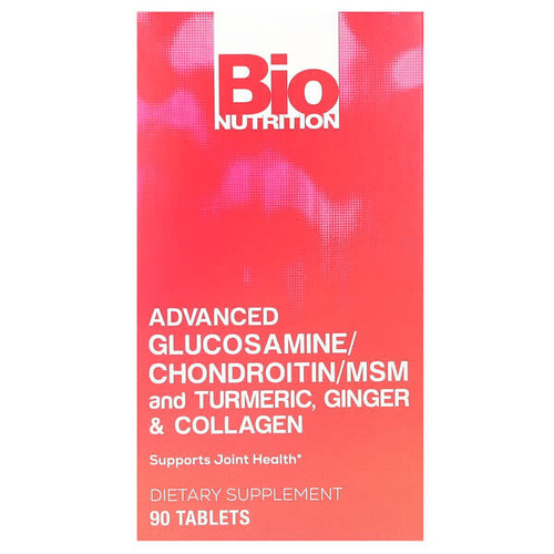 <img alt="Bio Nutrition, Advanced Glucosamine-Chondroitin-MSM and Turmeric, Ginger & Collagen, 90 Tablets" title="Bio Nutrition, Advanced Glucosamine-Chondroitin-MSM and Turmeric, Ginger & Collagen, 90 Tablets,854936003723"