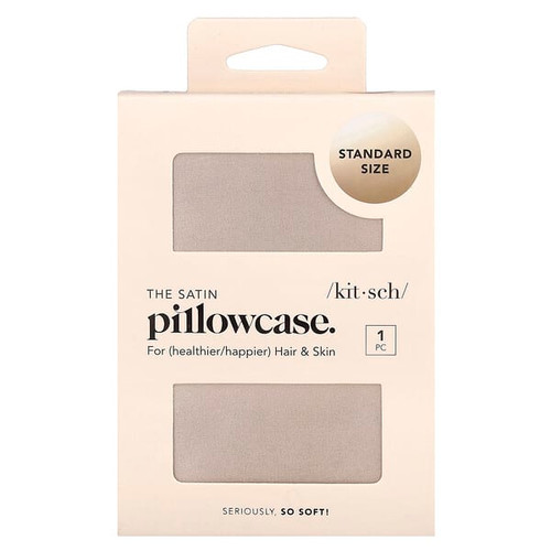 <img alt="Kitsch, The Satin Pillowcase, Standard Size, Champagne, 1 Pillowcase" title="Kitsch, The Satin Pillowcase, Standard Size, Champagne, 1 Pillowcase,810112561425"