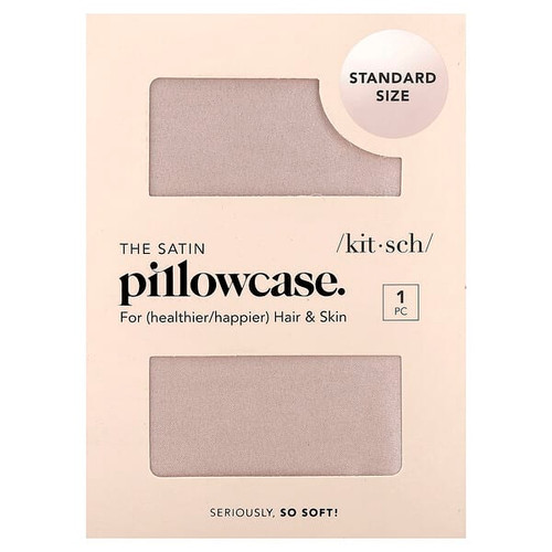 <img alt="Kitsch, The Satin Pillowcase, Standard Size, Blush, 1 Pillowcase" title="Kitsch, The Satin Pillowcase, Standard Size, Blush, 1 Pillowcase,812696024969"