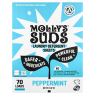 <img alt="Mollys Suds, Laundry Detergent Sheets, Peppermint, 35 Sheets" title="Mollys Suds, Laundry Detergent Sheets, Peppermint, 35 Sheets,850024701854"