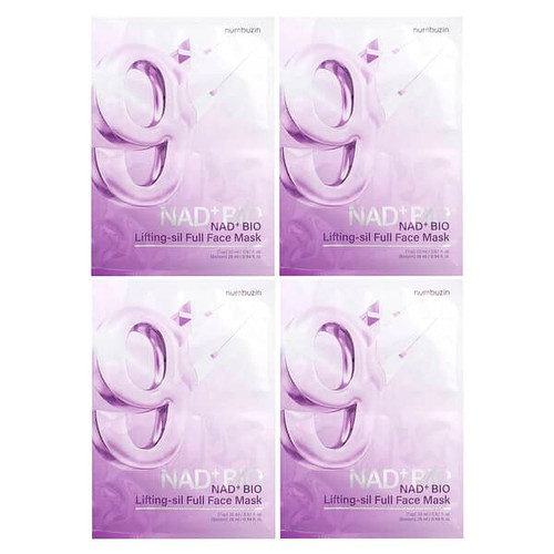 <img alt="Numbuzin, NAD + Bio Lifting-sil Full Face Beauty Mask, 4 Sheets" title="Numbuzin, NAD + Bio Lifting-sil Full Face Beauty Mask, 4 Sheets,8809652587653"