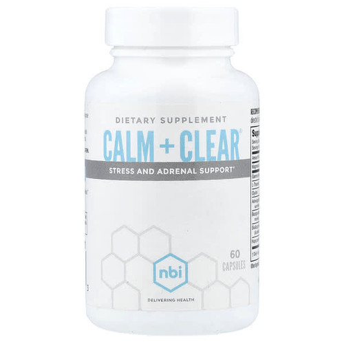 <img alt="NBI, Calm + Clear, Stress and Adrenal Support, 60 Capsules" title="NBI, Calm + Clear, Stress and Adrenal Support, 60 Capsules,787790858393"