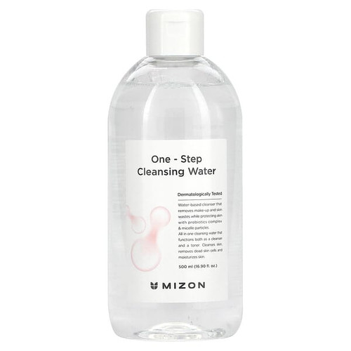 <img alt="Mizon, One - Step Cleansing Water, 16.9 fl oz (500 ml)" title="Mizon, One - Step Cleansing Water, 16.9 fl oz (500 ml),8809663751937"