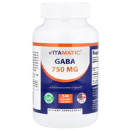 <img alt="Vitamatic, Gaba, 750 mg, 240 Vegetable Capsules" title="Vitamatic, Gaba, 750 mg, 240 Vegetable Capsules,810078474357"