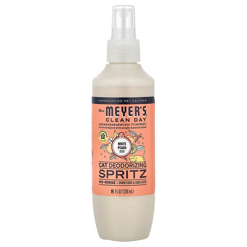 <img alt="Mrs. Meyers Clean Day, Cat Deodorizing Spritz, White Peach, 8 fl oz (236 ml)" title="Mrs. Meyers Clean Day, Cat Deodorizing Spritz, White Peach, 8 fl oz (236 ml),808124121577"