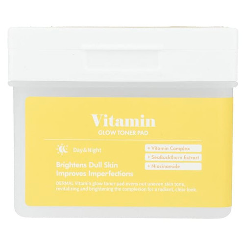 <img alt="Dermal, Vitamin Glow Toner Pad, 120 Cotton Pads" title="Dermal, Vitamin Glow Toner Pad, 120 Cotton Pads,8809647118220"